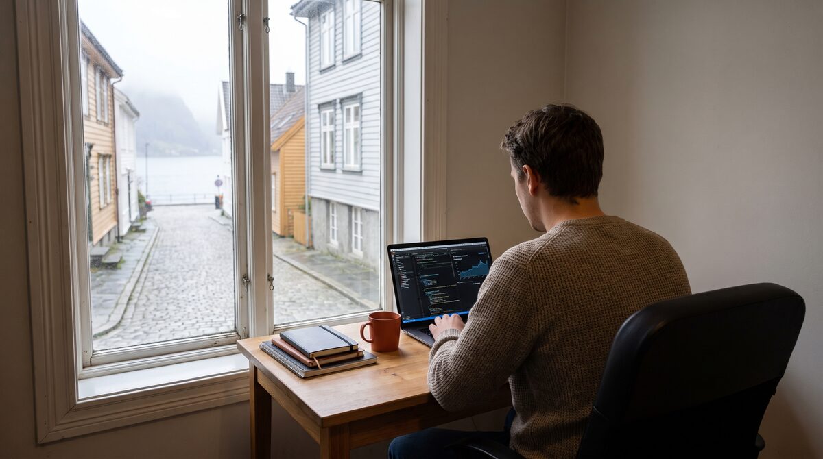 Illustrasjon til artikkelen om kunstig intelligens for bedrifter: slik tar en liten bedrift ki i bruk i 2026